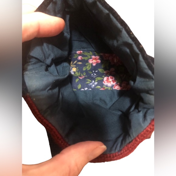 Needlepoint Christmas Stocking Angel Mandolin Handmade Wool Velvet Back 22” - Picture 2 of 6